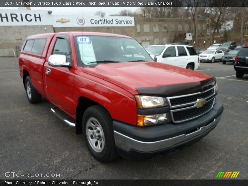 Victory Red / Dark Charcoal 2007 Chevrolet Silverado 1500 Classic Work Truck Regular Cab