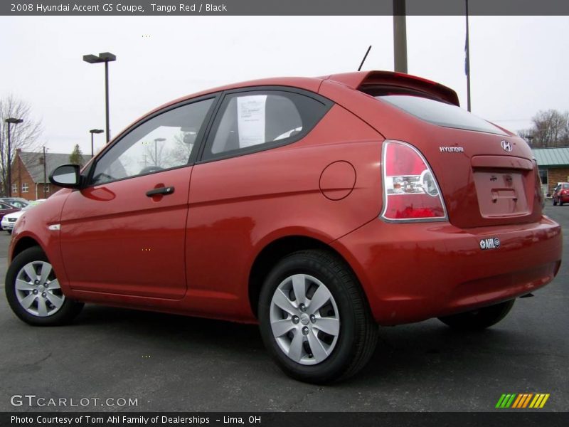 Tango Red / Black 2008 Hyundai Accent GS Coupe