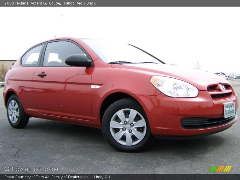 Tango Red / Black 2008 Hyundai Accent GS Coupe