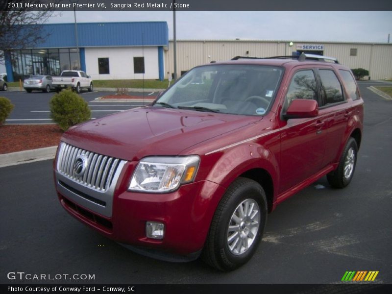 Sangria Red Metallic / Stone 2011 Mercury Mariner Premier V6