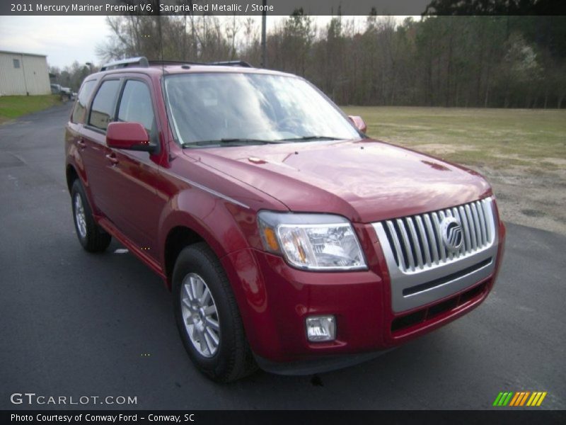 Sangria Red Metallic / Stone 2011 Mercury Mariner Premier V6