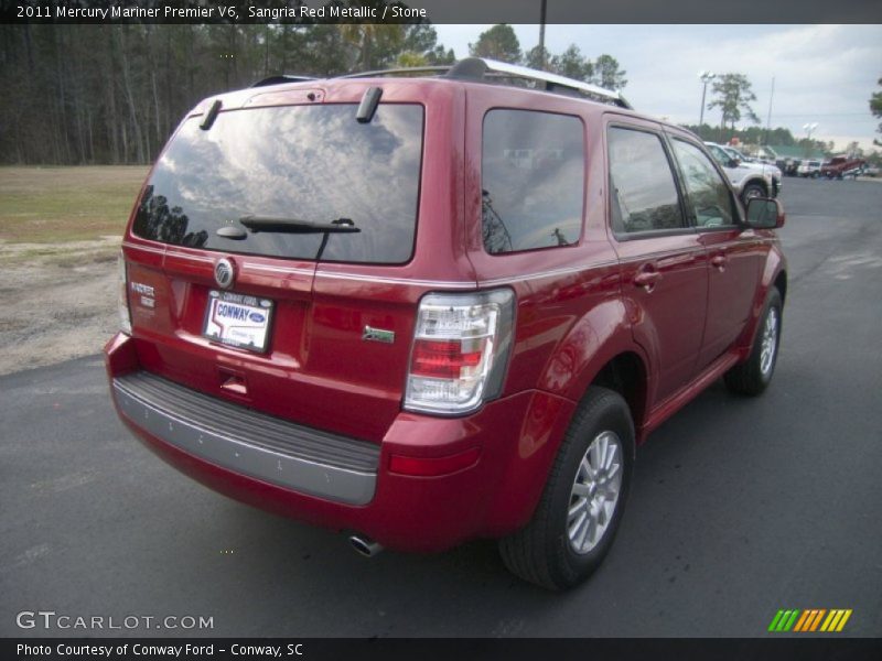 Sangria Red Metallic / Stone 2011 Mercury Mariner Premier V6