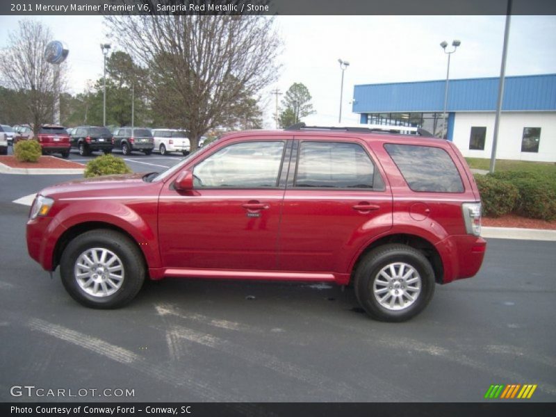Sangria Red Metallic / Stone 2011 Mercury Mariner Premier V6