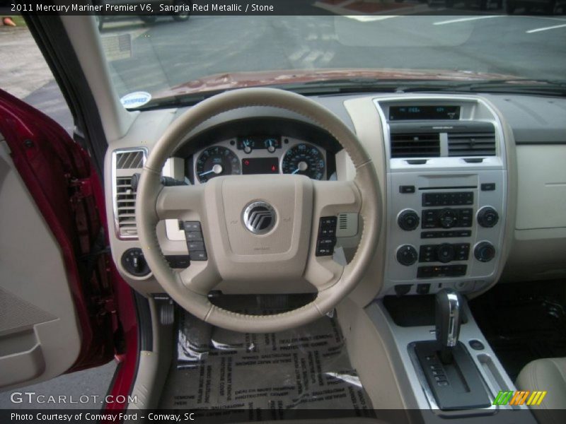 Sangria Red Metallic / Stone 2011 Mercury Mariner Premier V6