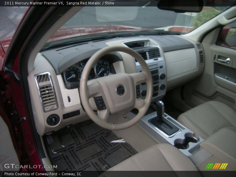 Sangria Red Metallic / Stone 2011 Mercury Mariner Premier V6