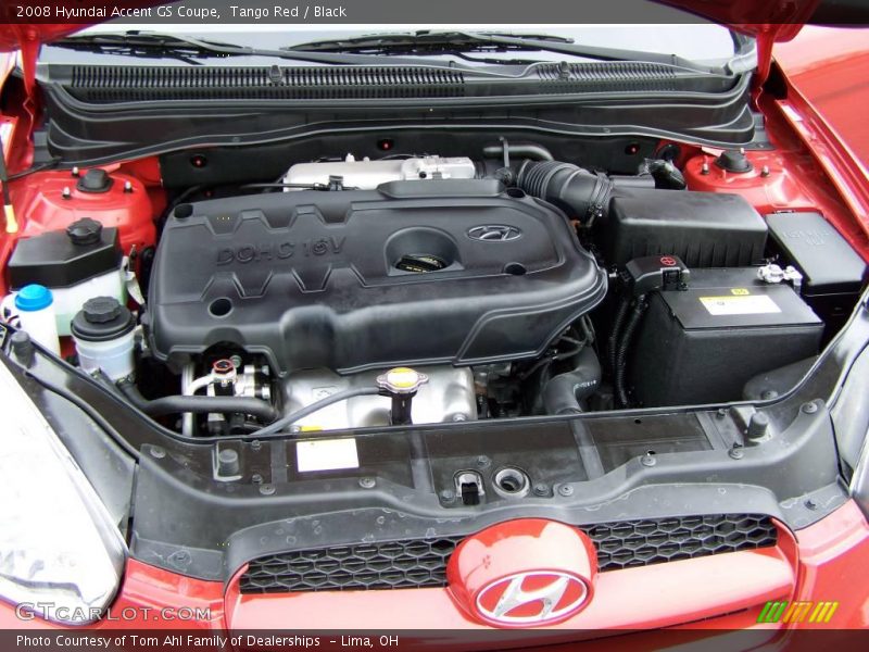 Tango Red / Black 2008 Hyundai Accent GS Coupe