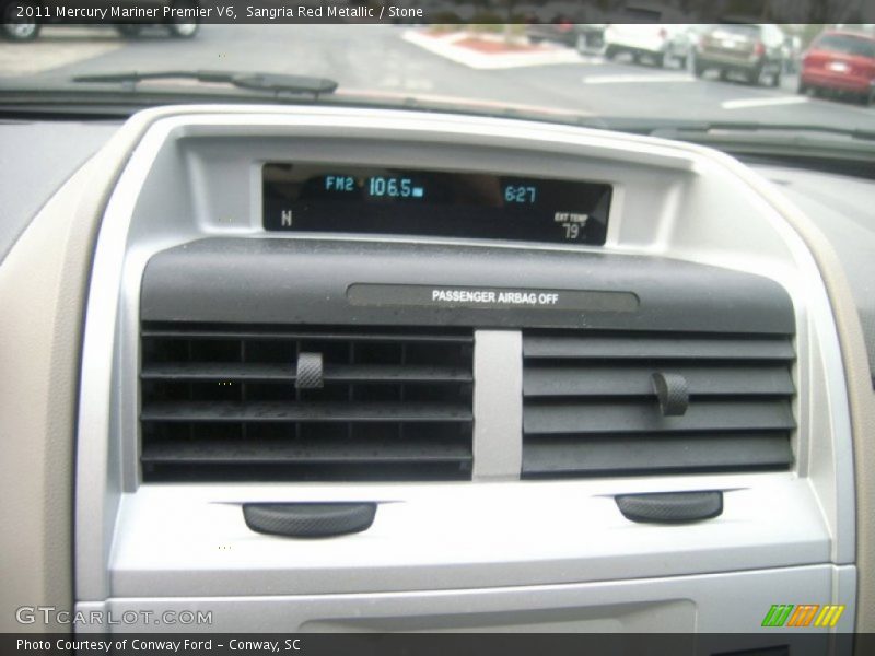 Sangria Red Metallic / Stone 2011 Mercury Mariner Premier V6