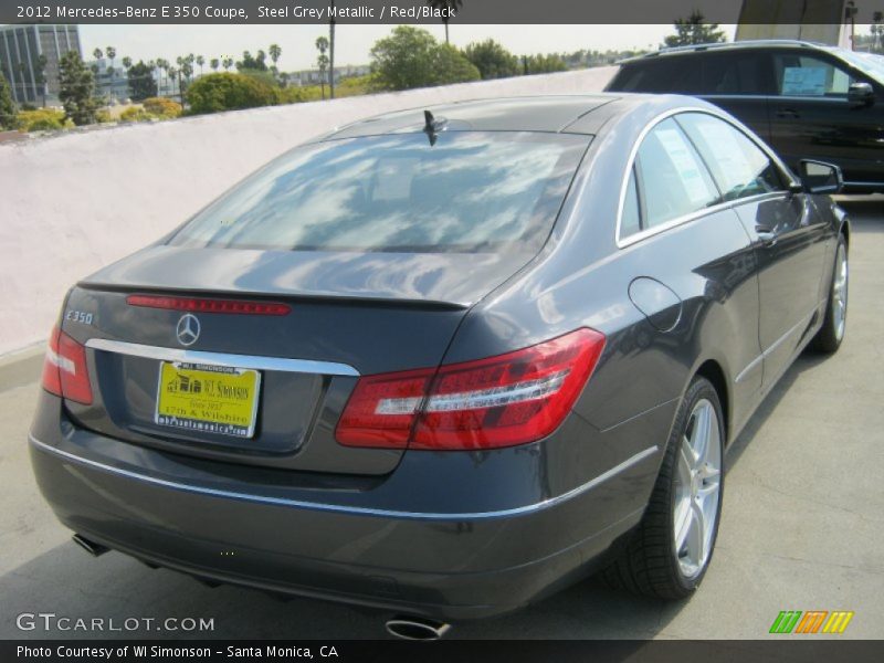 Steel Grey Metallic / Red/Black 2012 Mercedes-Benz E 350 Coupe