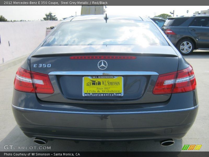 Steel Grey Metallic / Red/Black 2012 Mercedes-Benz E 350 Coupe