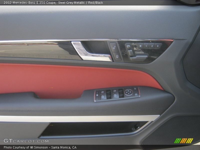 Steel Grey Metallic / Red/Black 2012 Mercedes-Benz E 350 Coupe