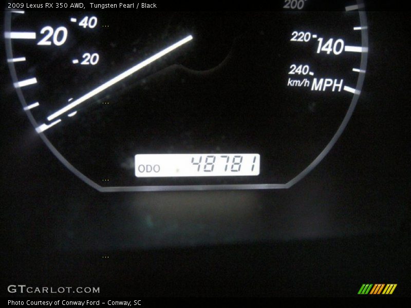Tungsten Pearl / Black 2009 Lexus RX 350 AWD