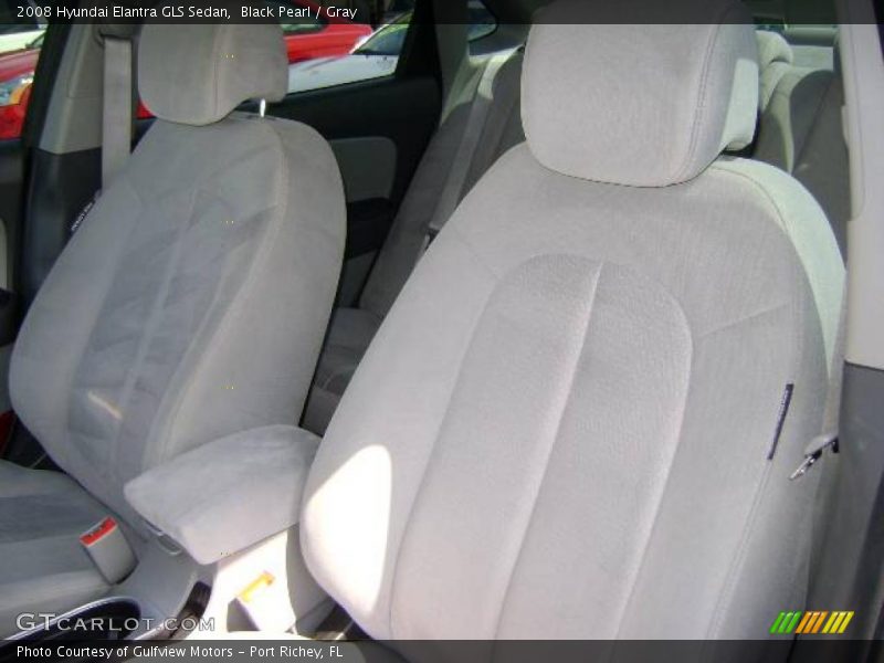 Black Pearl / Gray 2008 Hyundai Elantra GLS Sedan