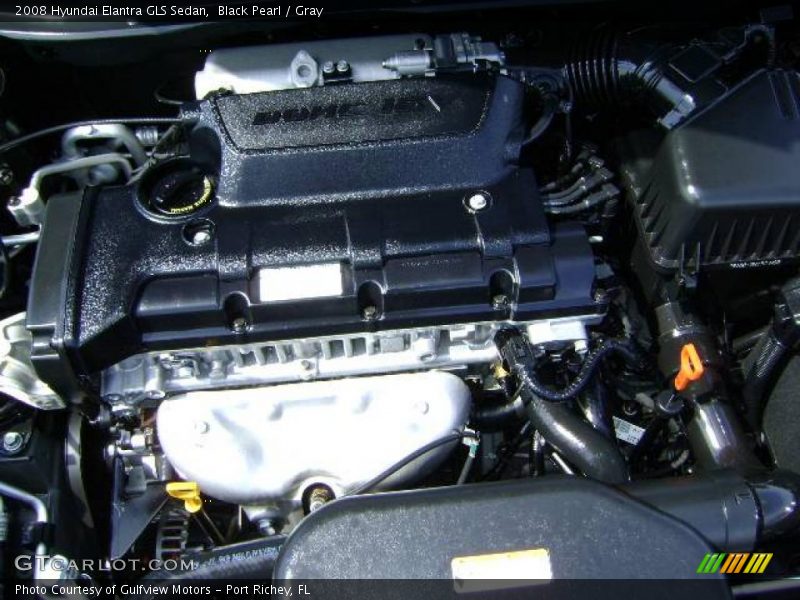 Black Pearl / Gray 2008 Hyundai Elantra GLS Sedan