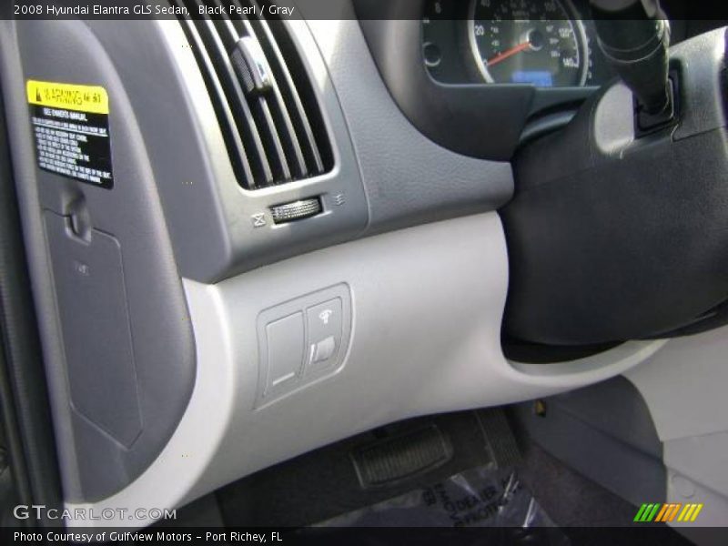 Black Pearl / Gray 2008 Hyundai Elantra GLS Sedan