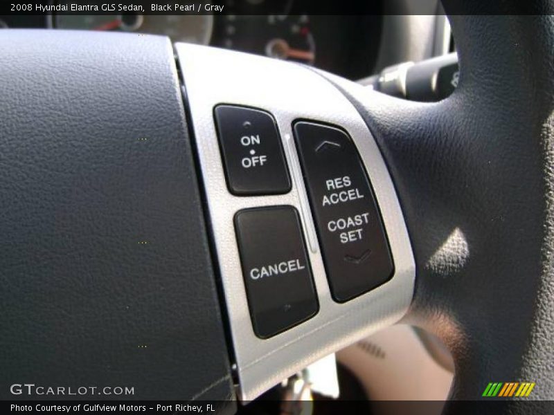 Black Pearl / Gray 2008 Hyundai Elantra GLS Sedan