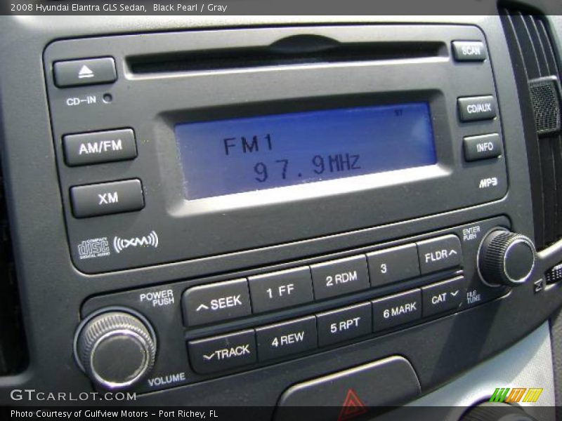 Black Pearl / Gray 2008 Hyundai Elantra GLS Sedan