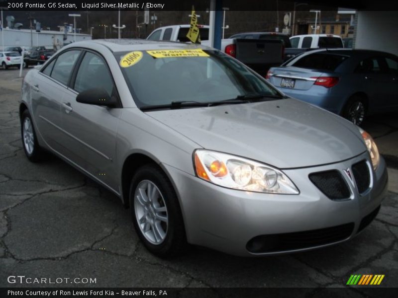 Liquid Silver Metallic / Ebony 2006 Pontiac G6 Sedan