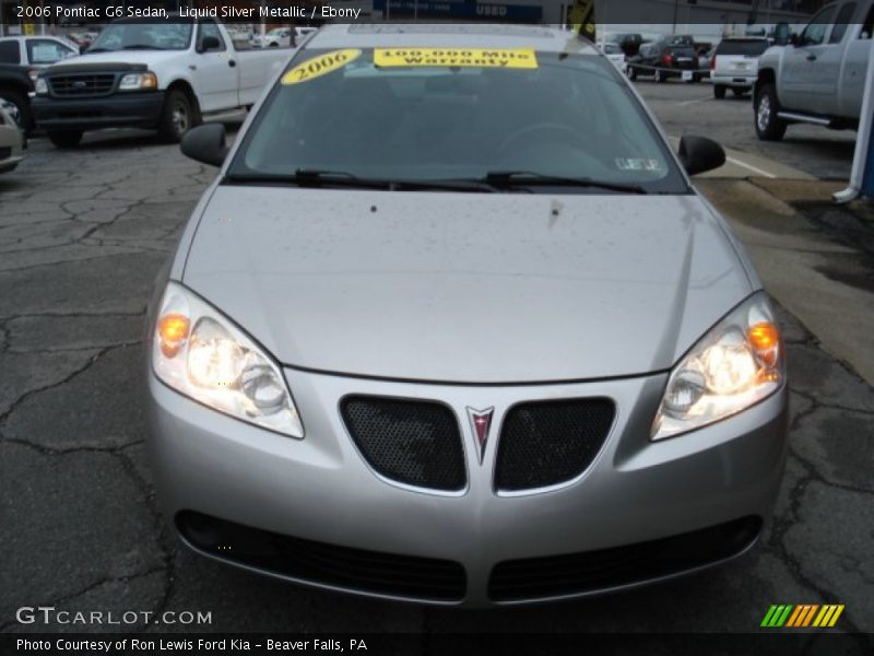 Liquid Silver Metallic / Ebony 2006 Pontiac G6 Sedan