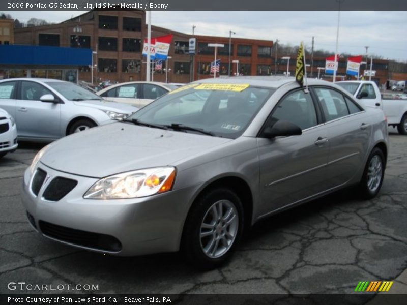Liquid Silver Metallic / Ebony 2006 Pontiac G6 Sedan
