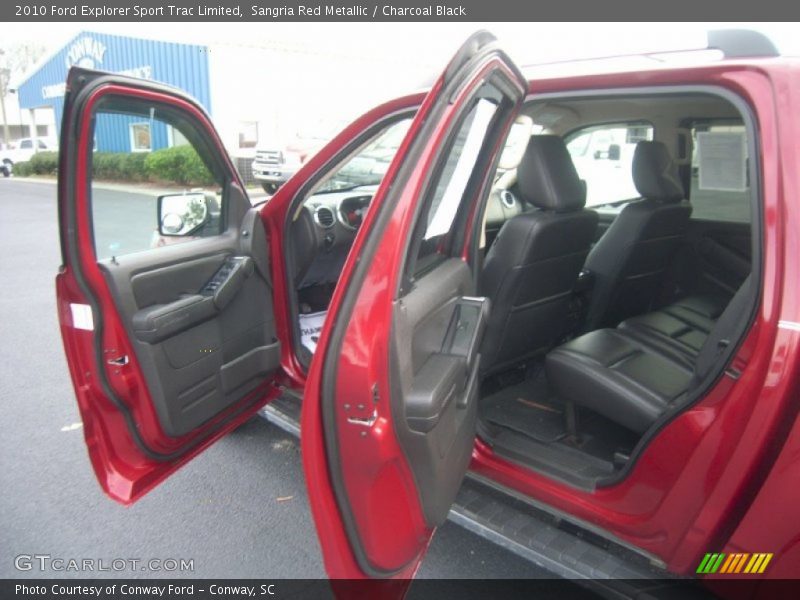 Sangria Red Metallic / Charcoal Black 2010 Ford Explorer Sport Trac Limited