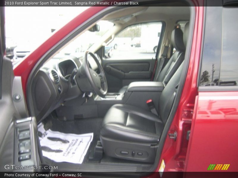 Sangria Red Metallic / Charcoal Black 2010 Ford Explorer Sport Trac Limited