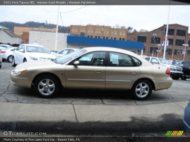 Harvest Gold Metallic / Medium Parchment 2001 Ford Taurus SES