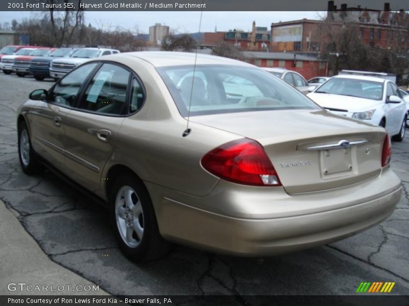 Harvest Gold Metallic / Medium Parchment 2001 Ford Taurus SES