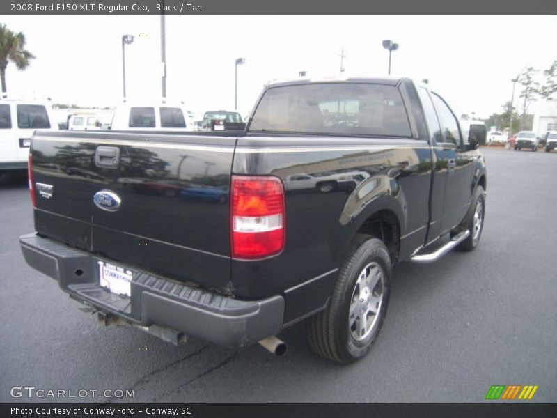 Black / Tan 2008 Ford F150 XLT Regular Cab