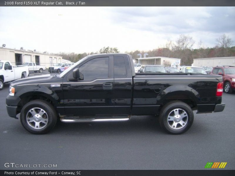 Black / Tan 2008 Ford F150 XLT Regular Cab