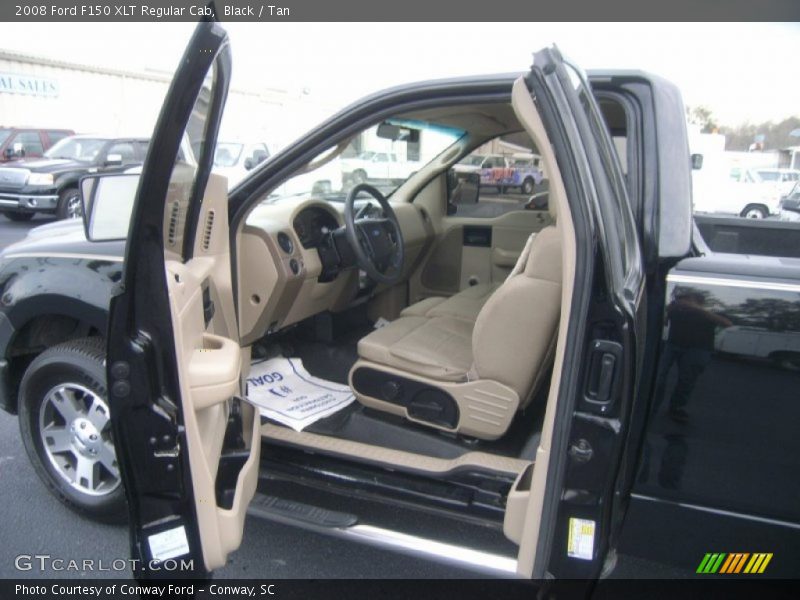 Black / Tan 2008 Ford F150 XLT Regular Cab