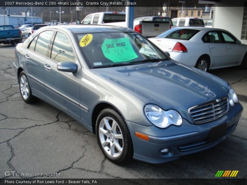 Granite Grey Metallic / Black 2007 Mercedes-Benz C 280 4Matic Luxury