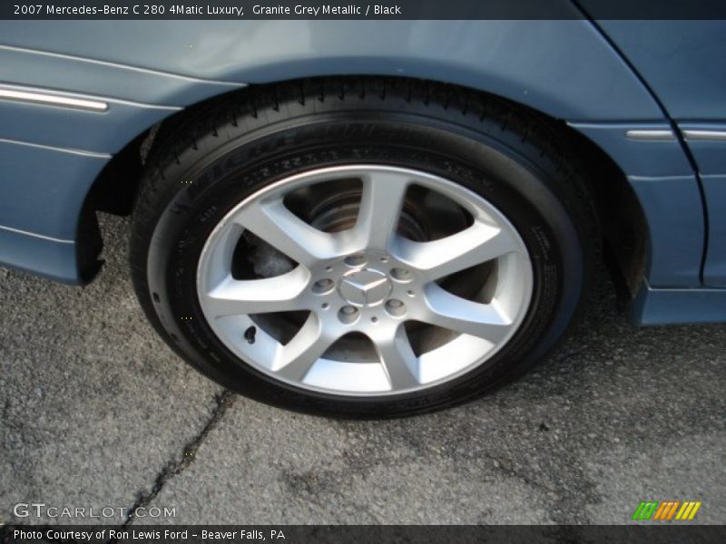 Granite Grey Metallic / Black 2007 Mercedes-Benz C 280 4Matic Luxury