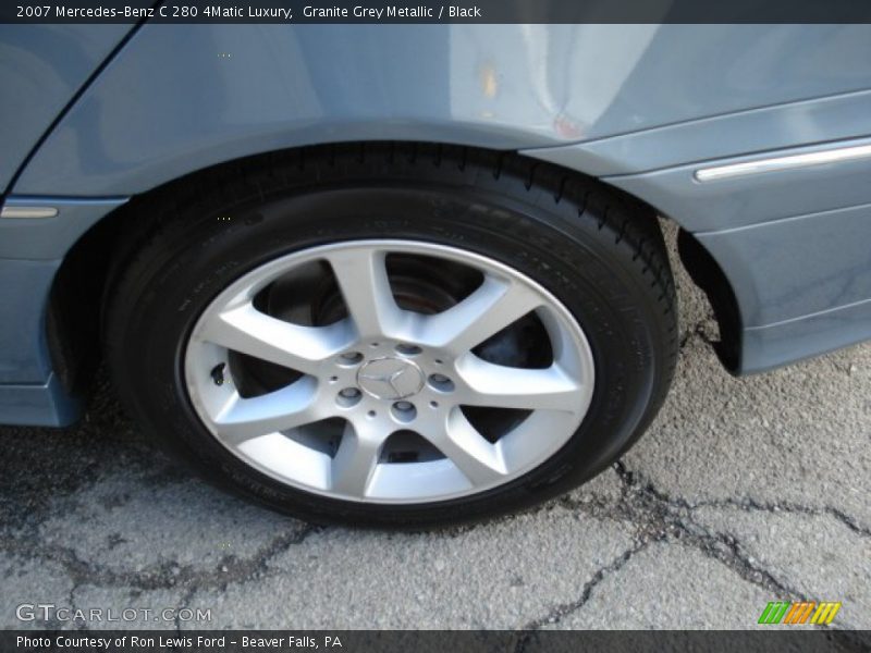 Granite Grey Metallic / Black 2007 Mercedes-Benz C 280 4Matic Luxury