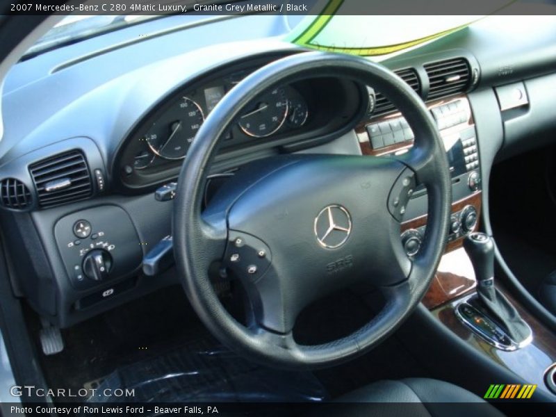 Granite Grey Metallic / Black 2007 Mercedes-Benz C 280 4Matic Luxury