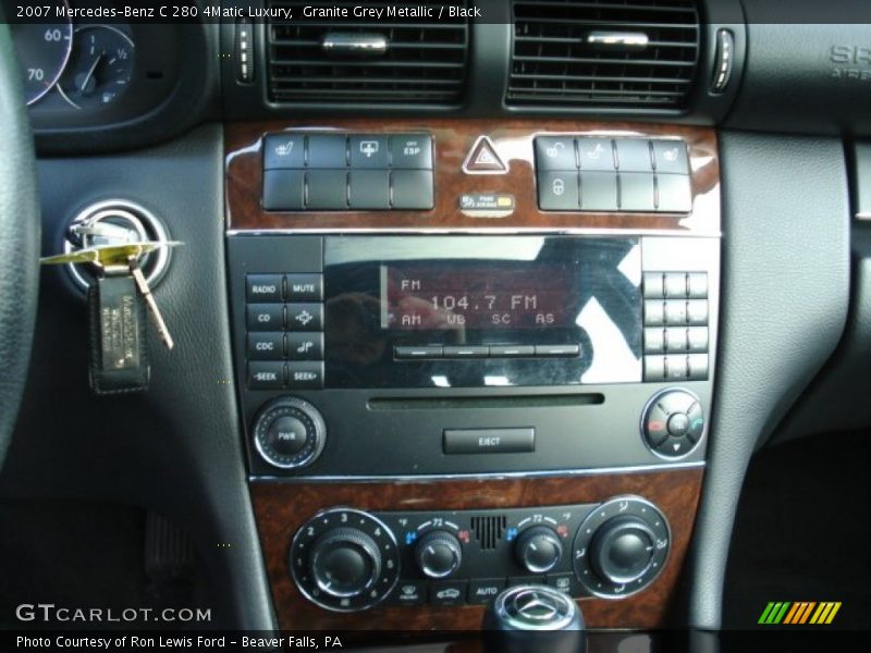 Granite Grey Metallic / Black 2007 Mercedes-Benz C 280 4Matic Luxury