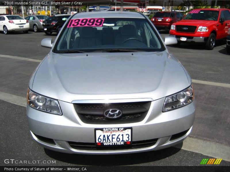 Bright Silver / Gray 2008 Hyundai Sonata GLS