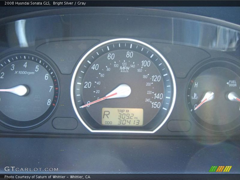 Bright Silver / Gray 2008 Hyundai Sonata GLS