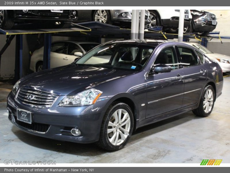 Slate Blue / Graphite Black 2009 Infiniti M 35x AWD Sedan