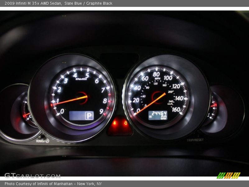 Slate Blue / Graphite Black 2009 Infiniti M 35x AWD Sedan