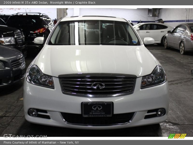 Moonlight White / Graphite Black 2009 Infiniti M 35x AWD Sedan