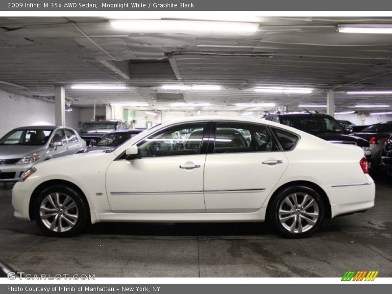 Moonlight White / Graphite Black 2009 Infiniti M 35x AWD Sedan