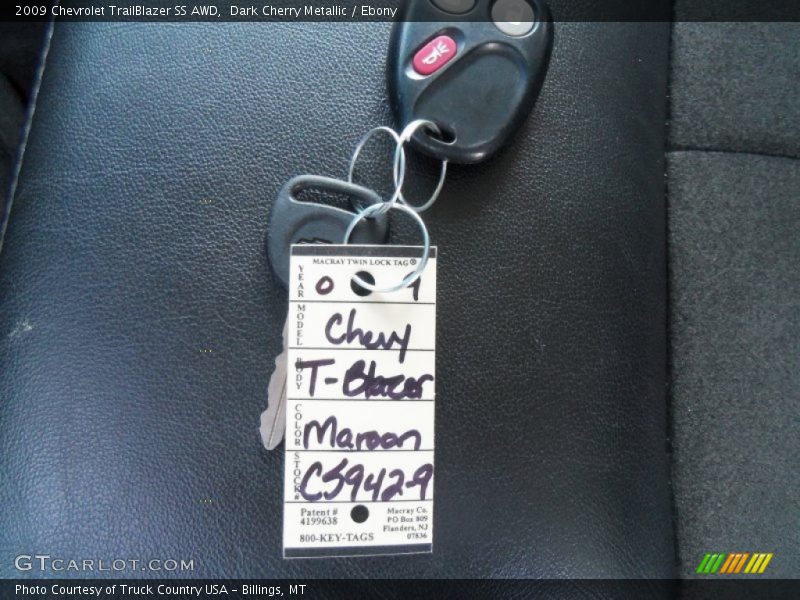 Dark Cherry Metallic / Ebony 2009 Chevrolet TrailBlazer SS AWD