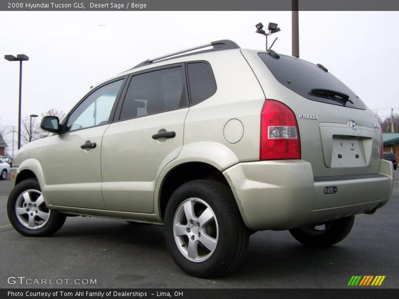 Desert Sage / Beige 2008 Hyundai Tucson GLS