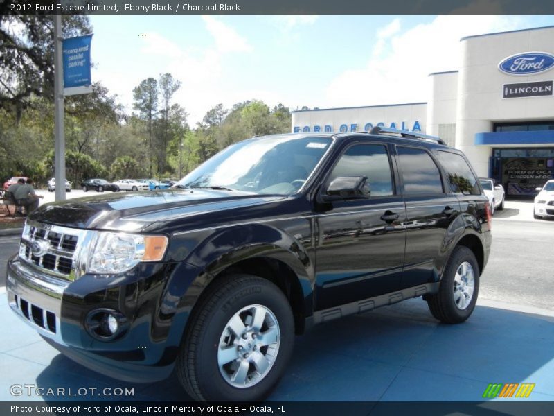 Ebony Black / Charcoal Black 2012 Ford Escape Limited