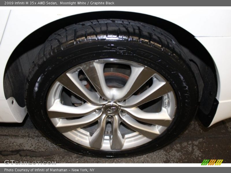 Moonlight White / Graphite Black 2009 Infiniti M 35x AWD Sedan