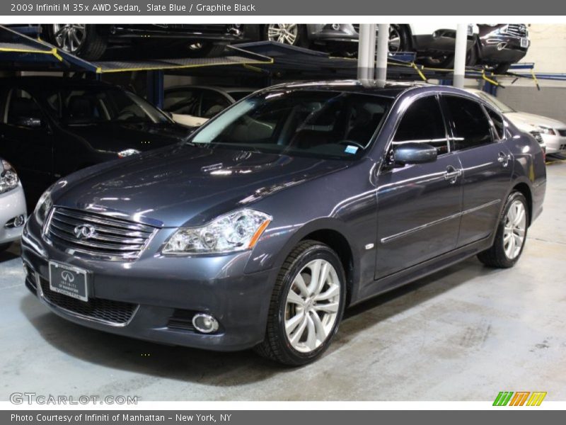 Slate Blue / Graphite Black 2009 Infiniti M 35x AWD Sedan