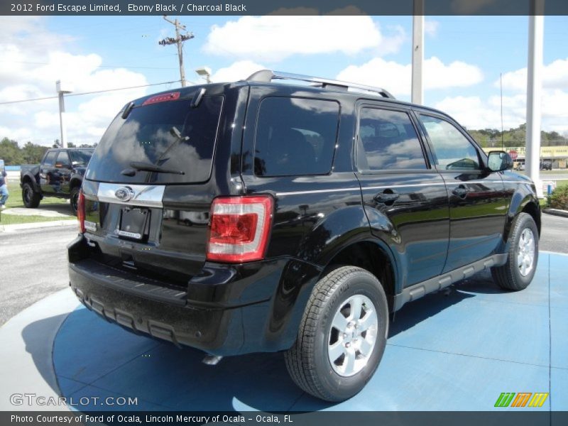 Ebony Black / Charcoal Black 2012 Ford Escape Limited