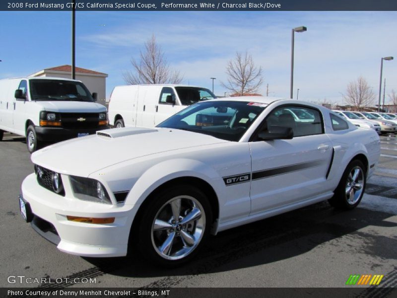 Performance White / Charcoal Black/Dove 2008 Ford Mustang GT/CS California Special Coupe