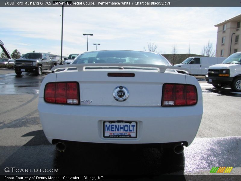Performance White / Charcoal Black/Dove 2008 Ford Mustang GT/CS California Special Coupe