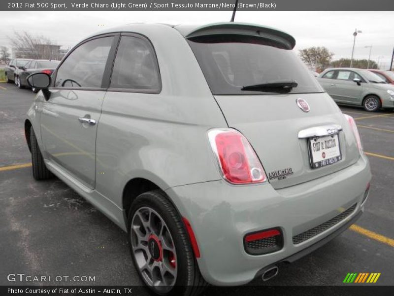 Verde Chiaro (Light Green) / Sport Tessuto Marrone/Nero (Brown/Black) 2012 Fiat 500 Sport